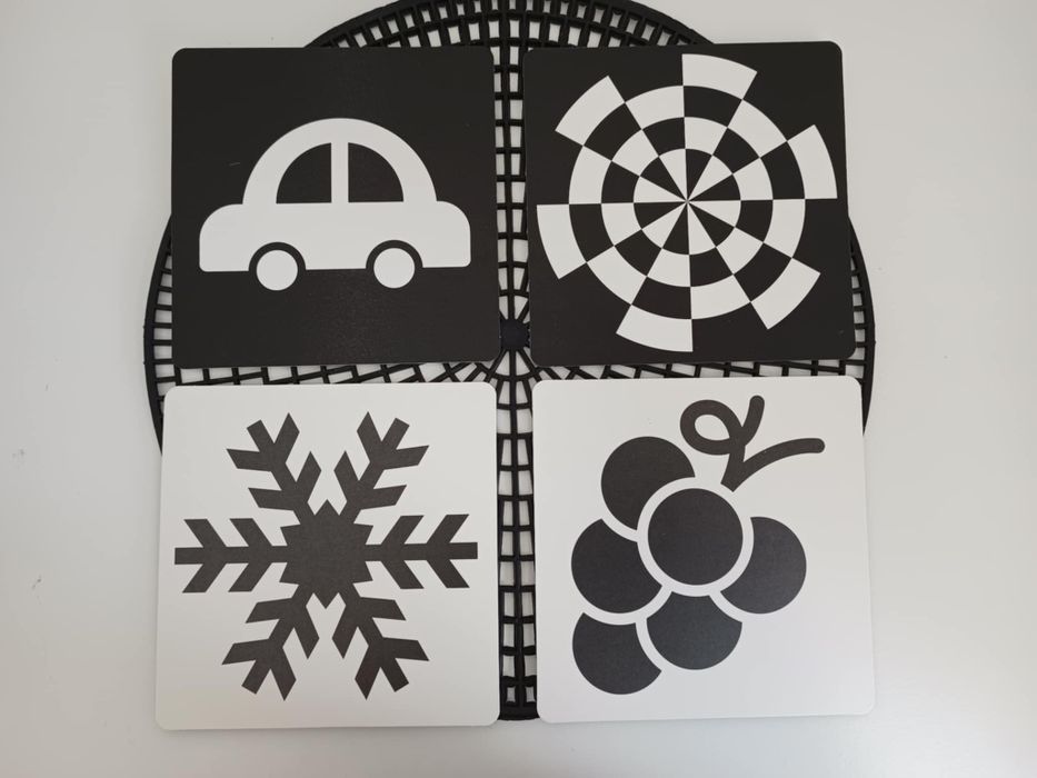 Baby Vision Cards. Karty kontrastowe. Niemowlak 0-3. Czarno-białe