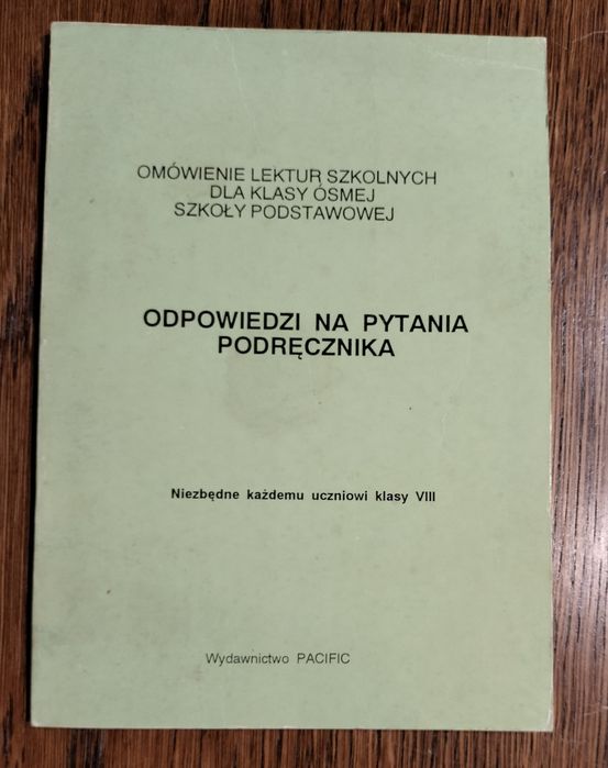 Omówienie lektur: język polski klasa 8, wydawnictwo Pacific