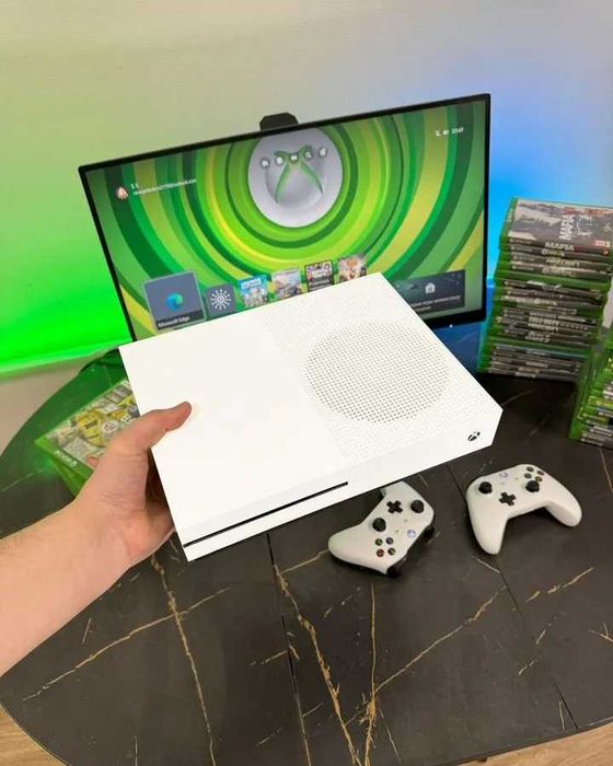 Xbox One S 1TB | З Дисководом| 2 джойстика | Готовий до гри комплект!