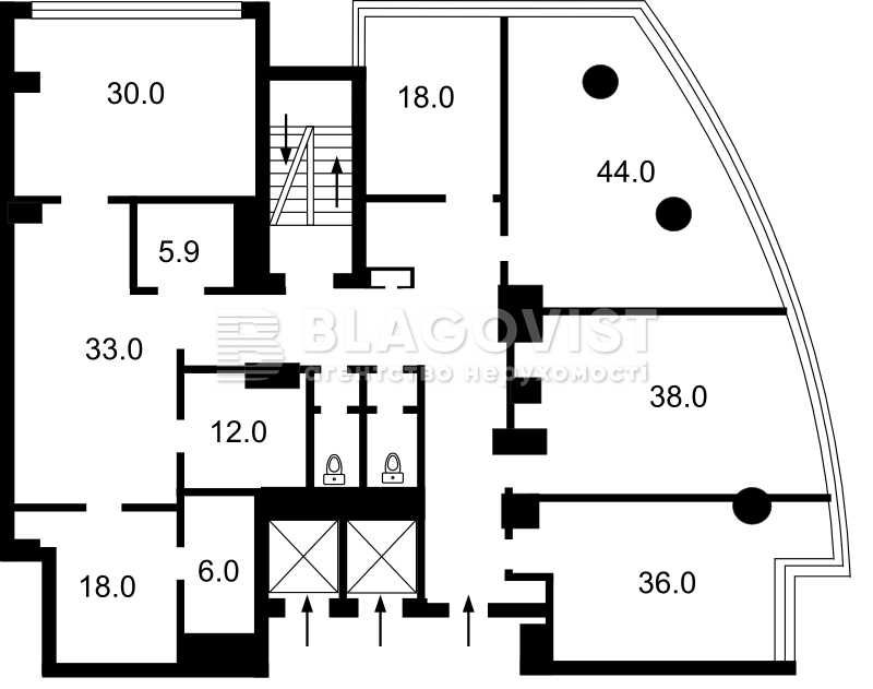 ОФІС 340 м² у БЦ "Карнегі Центр" – Печерськ, метро Кловська