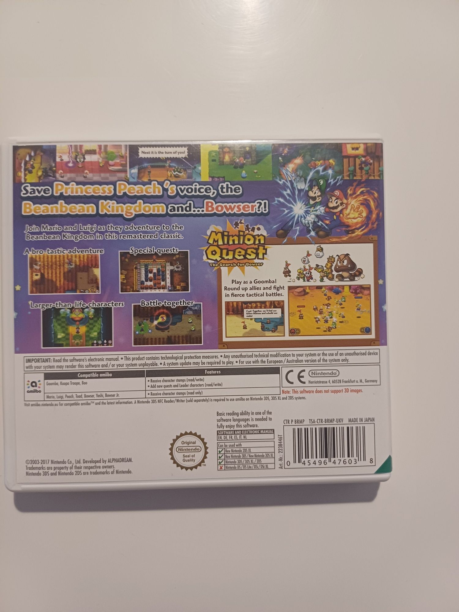 Mario & Luigi Superstar Saga + Bowser's Minions Nintendo 3ds ang