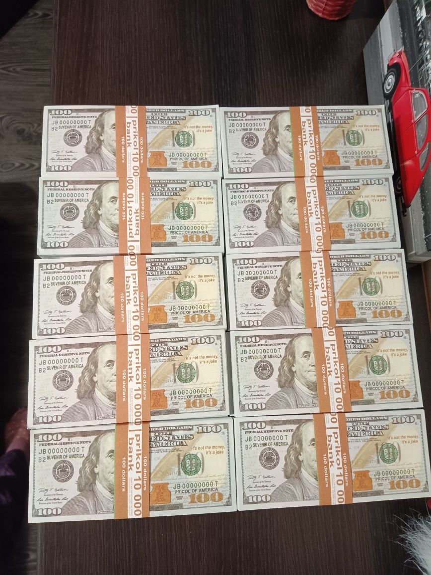 100 пачек 100$ долларов Миллион долларов Сувенирные деньги Гроші