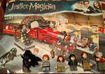 Klocki pociąg i stacja kolejowa Harry Potter peron 9 i 3/4 do Hogwartu