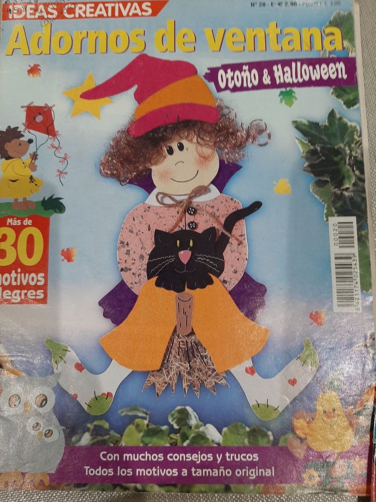 2 revistas: maquilhagem carnaval e adornos de ventana