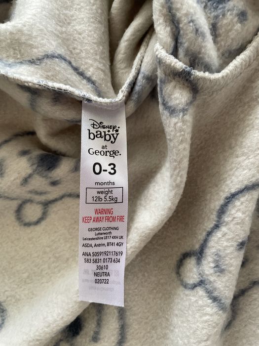 Флісовий чоловічок від George для немовля від 0до 3 місяців