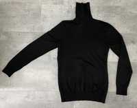 Czarny golf sweter H&M S-L 50% wełna merino
Uniseks
