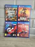 Zestaw 4 gier ps4 red dead 2,Spider-man,Gta5,Granturismo 7