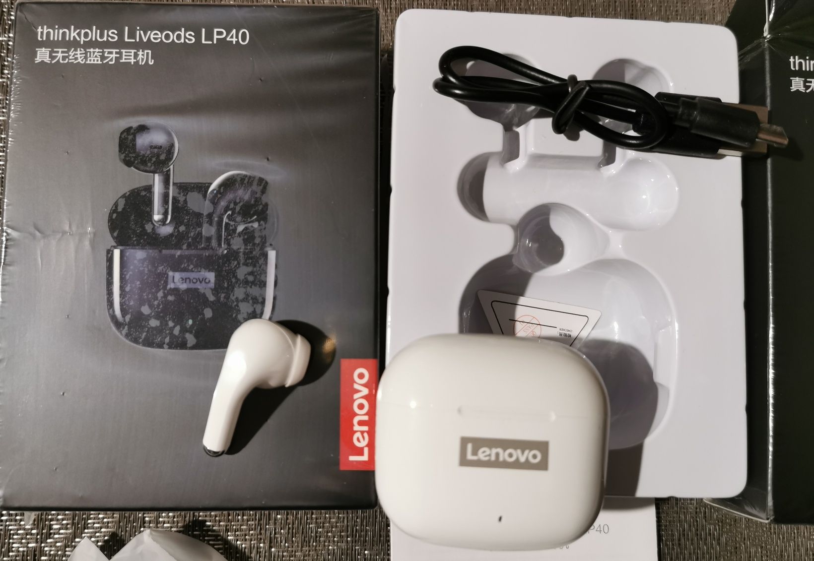 Słuchawki Bluetooth Lenovo LP40 plus . Białe