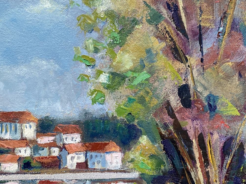 Vista de Coimbra - pintura a óleo sobre tela.