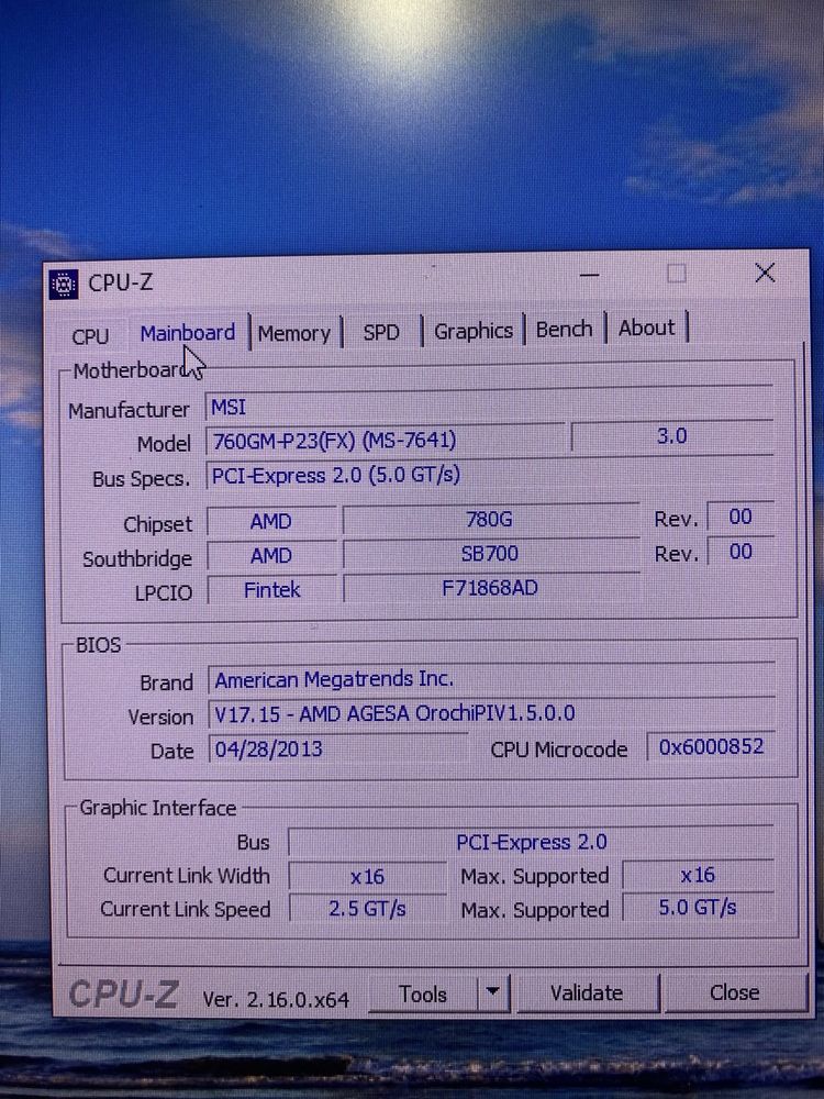 AMD FX-4300 / MSI 760GM-P23 / 8gb ddr3 (4x2) | Комплект для ПК 8гб