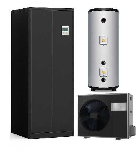 SZAFA HYDRAULICZNA Kotłownia Zbiornik kombinowany Pompa HISENSE 8 kW