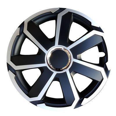 Kołpaki Samochodowe 16" Matrix Srebrno Czarne 4Szt