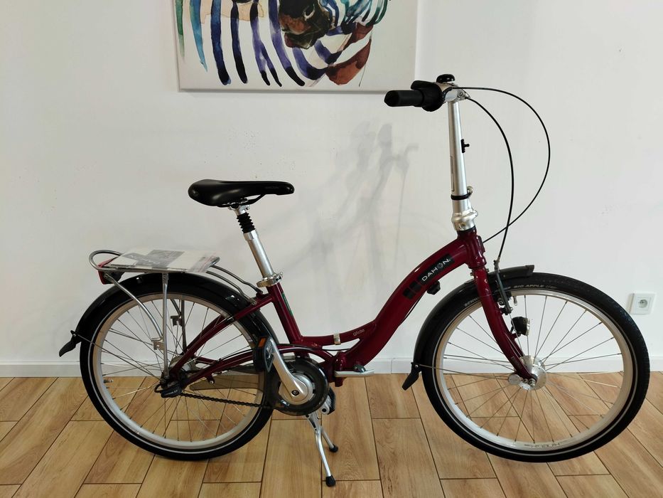 Rower składak Dahon GLIDE 7 koła24" + futerał Bordo połysk Jak NOWY