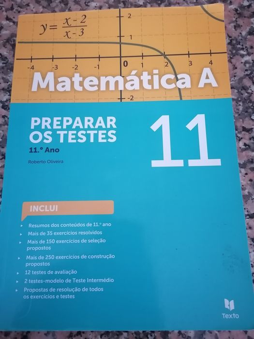 Vendo livro para preparação de testes, de Matemática A, do 11°ano