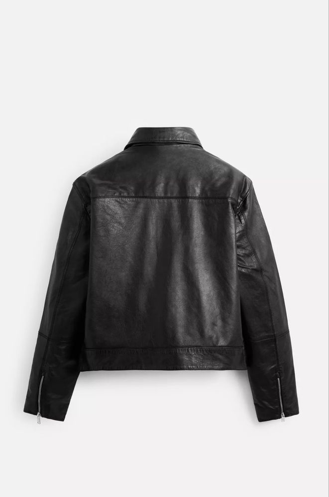 Blusão Boxy Fit de Pele - Zara | Novo Casaco de Couro
