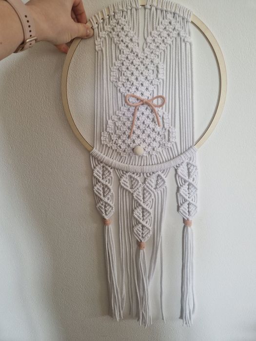 Łapacz snów makrama króliczek