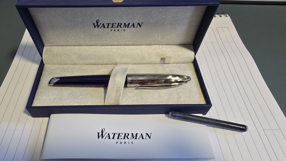 Pioro Waterman carene Essence du bleu F 18kt