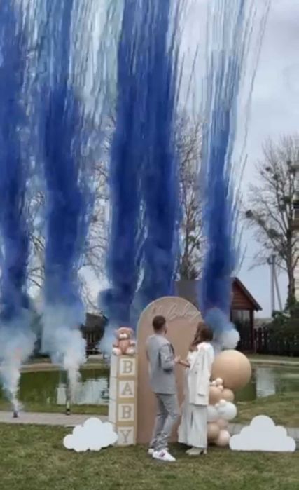 Кольоровий Дим Спалах 10м для Вашого Гендер Паті (монтаж,супровід)