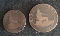 MOEDA ESPANHA - 5 e 10 centimos 1870