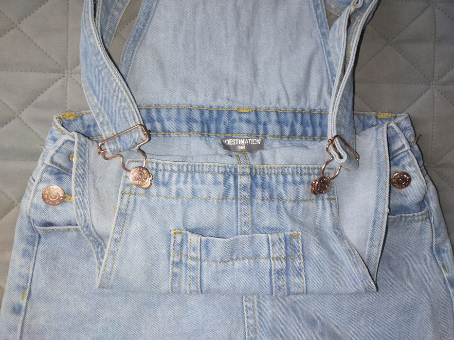 Ogrodniczki jeansowe rozm.164