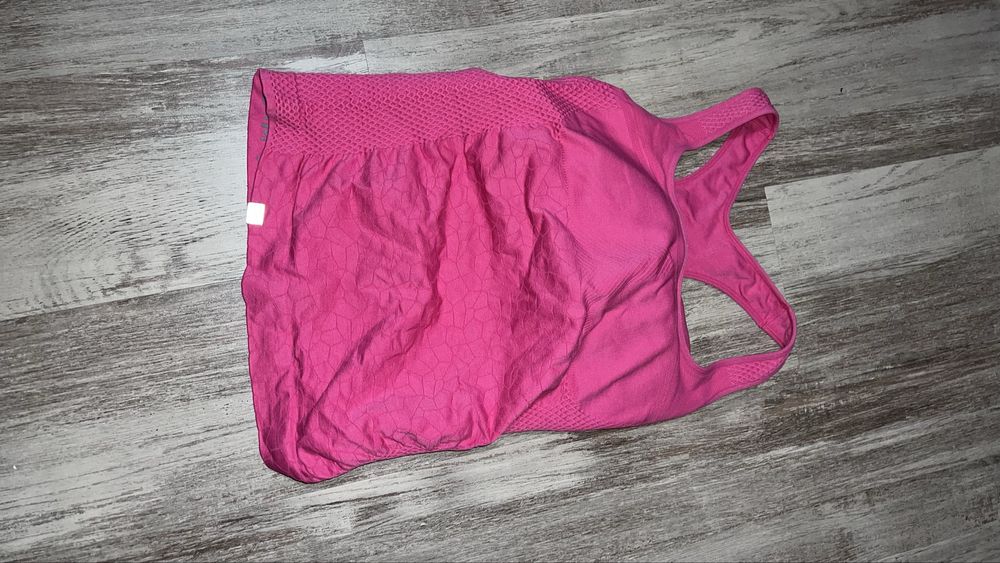 Różowa koszulka fitness z biustonoszem 4F Damska 38 M