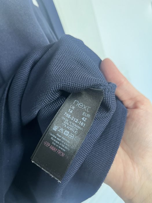 Sweterek granatowy Next, 42/XL, na wiosnę, na uczelnię, lata 90’