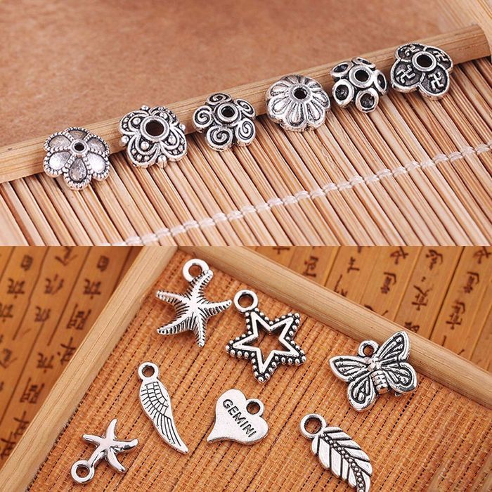 zestaw zawieszek charms diy do bransoletek