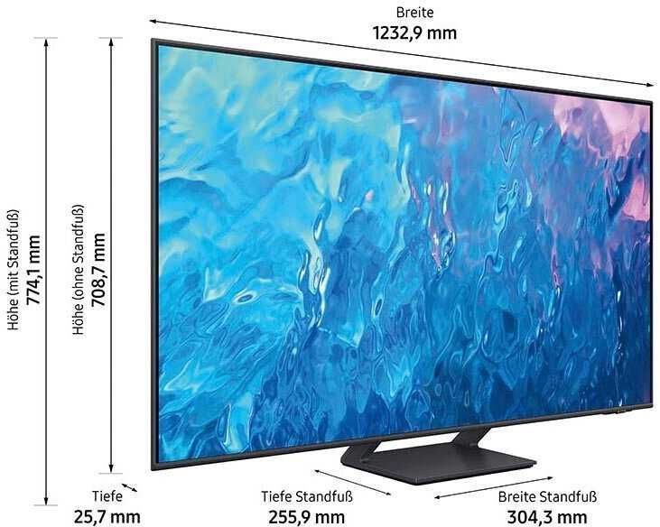 Телевізор Samsung GQ55Q70CATXZG, 4K, Quantum HDR, Smart TV 2023
