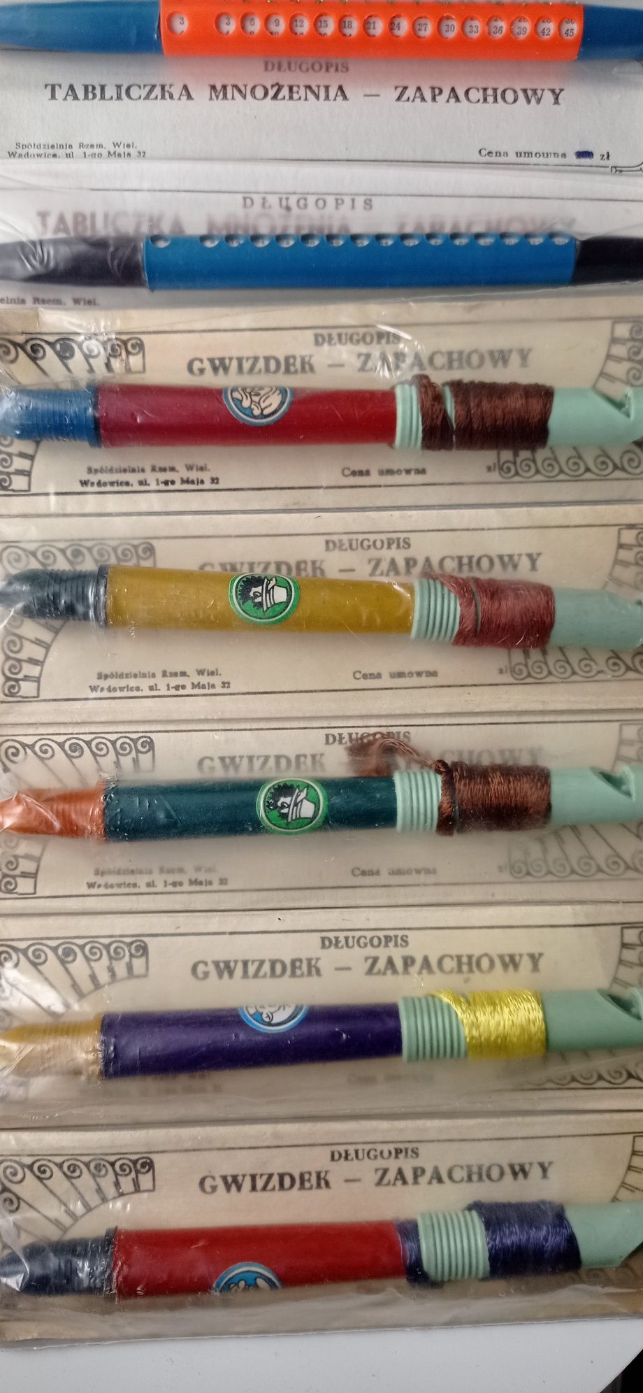 Długopisy z lat PRL . Wadowice