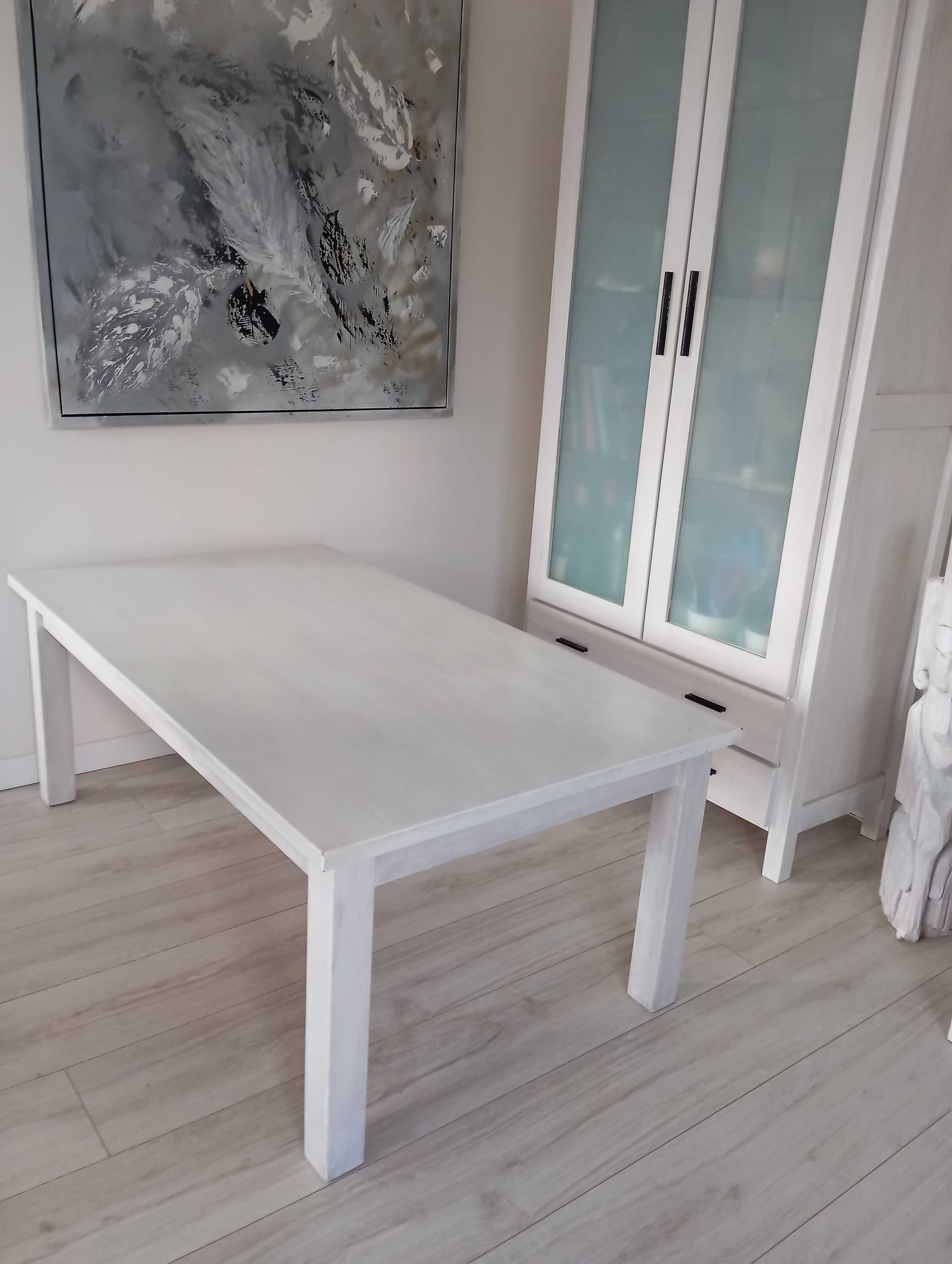Stół dębowy ława drewniana bielona 130 cm x72 cm