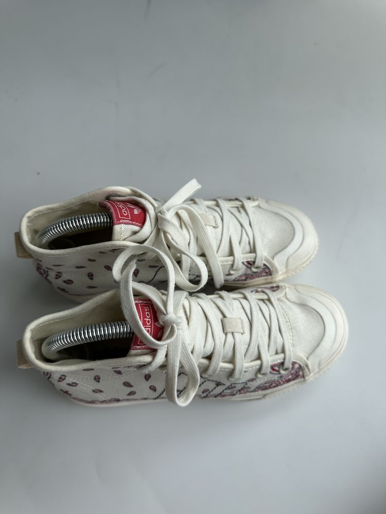 Adidas Nizza білі кеди на вищій платформі. Ідеальні 5/5, розмір 38