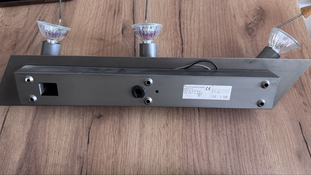 Lampa scienna sufitowa 3 reflektorki halogenowe