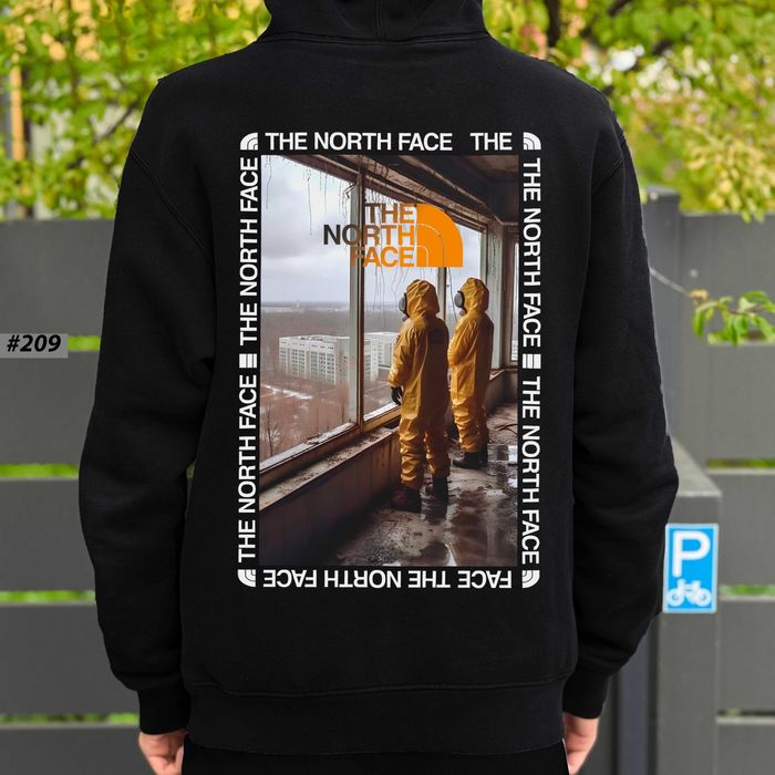 Кофта The North Face Черная — KRBK Street — Худі ТНФ Чорне — Биг Принт