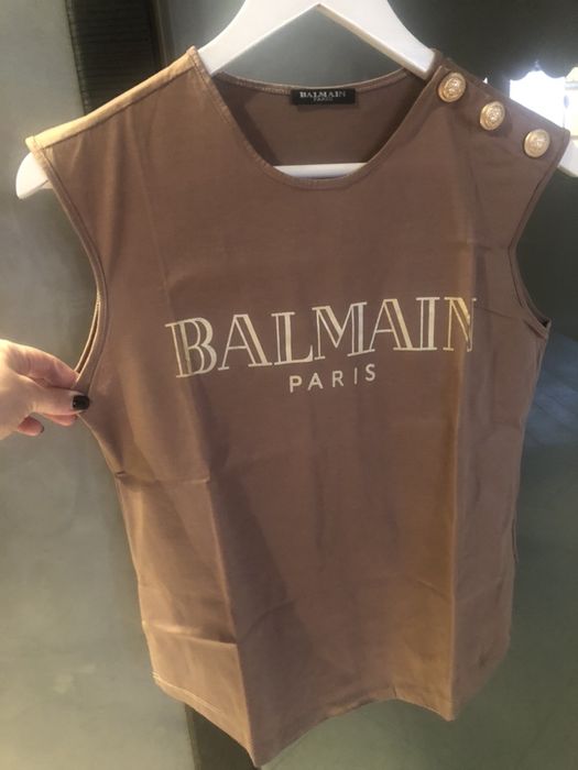 T-shirt BALMAIN- kolor cappucino