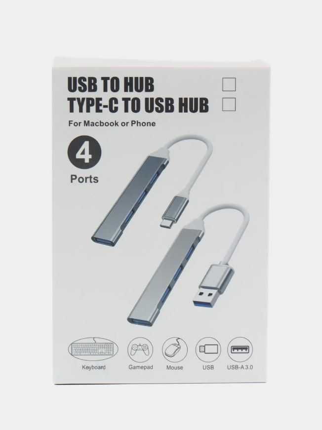 USB-хаб AC-500 Type-C to RJ45+HDMI USB cable AND 2-11 Grey