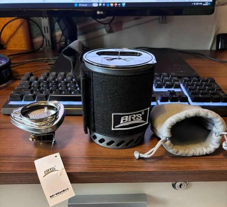 Портативная газовая горелка BRS-61 с теплообменником – походная плитка