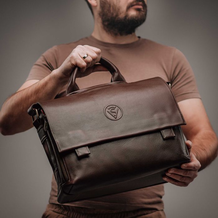 Мужской кожаный портфель / Портфель шкіряний класичний VS154