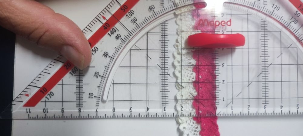 RENDA dupla franzida - rosa choque