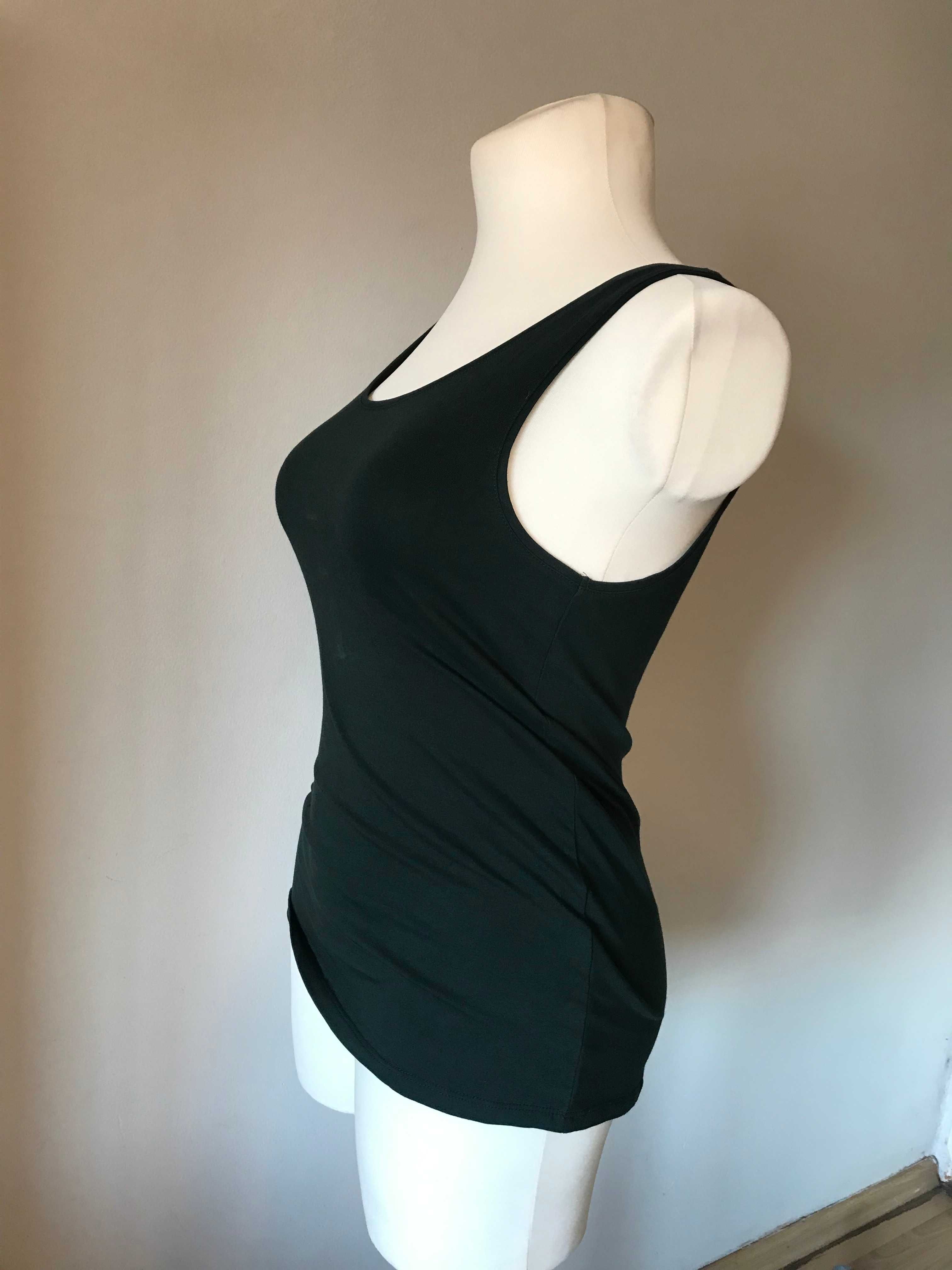 Bluzka na ramiączkach butelkowa zieleń H&M r. 40 / tank top bokserka