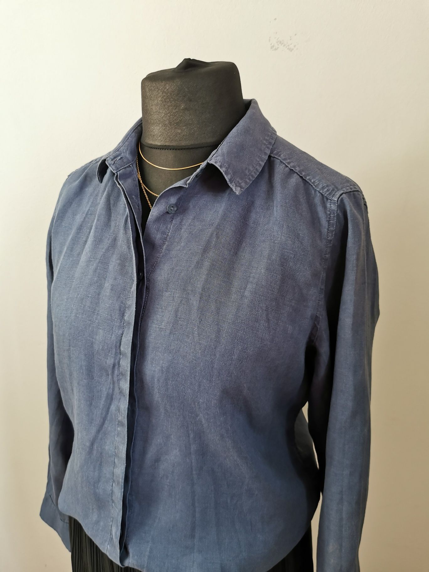 Koszula lniana (linen) damska, m&s collection, rozmiar 12, 40, L