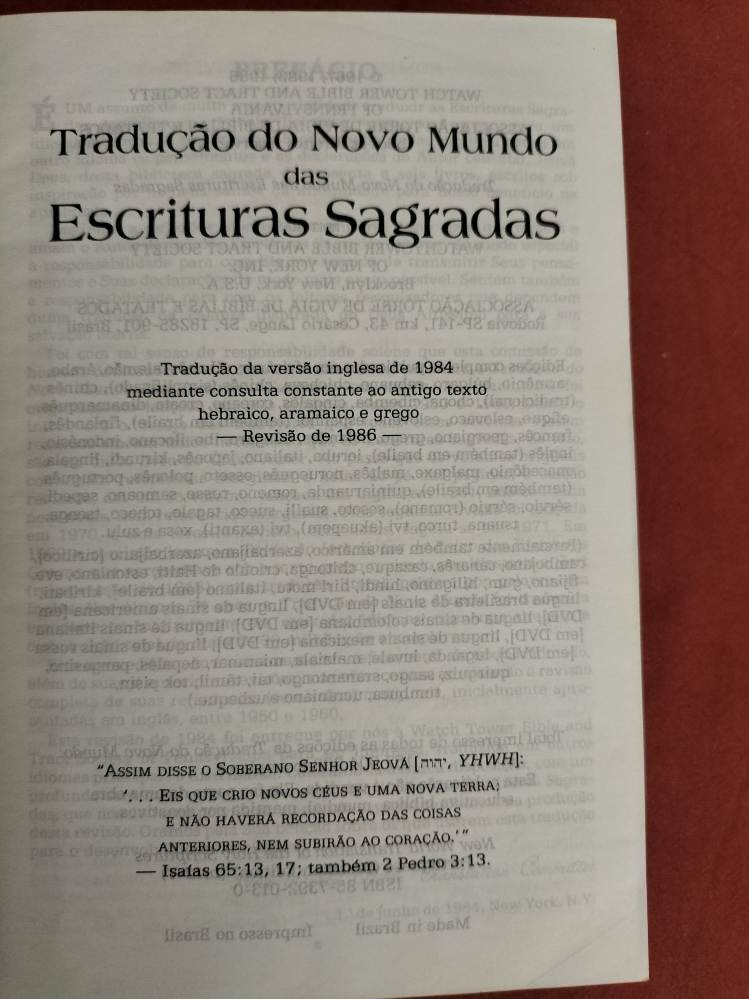 Bíblia Senhor Jeová