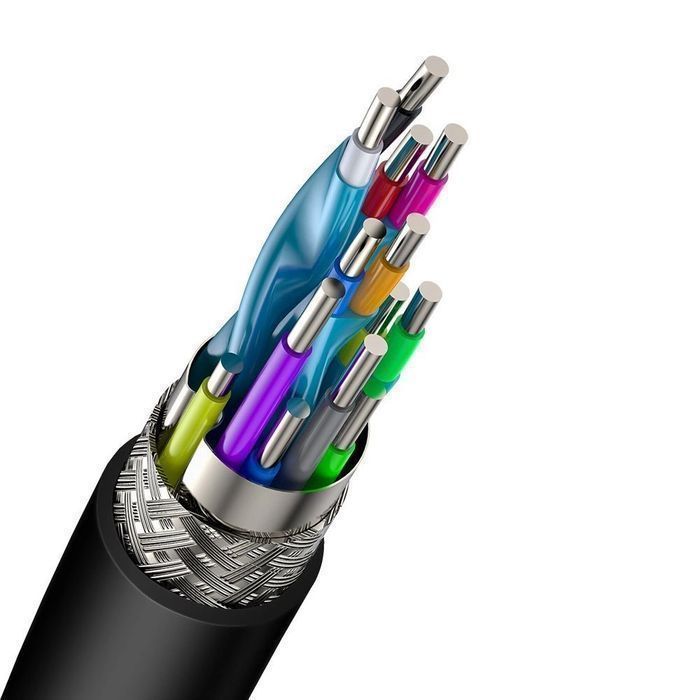 Baseus kabel przewód HDMI 2.0 4K 30 Hz 3D HDR 18 Gbps 8m czarny
