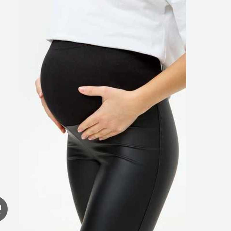 Размер 50/52. Стильные кожаные брюки для будущих мам