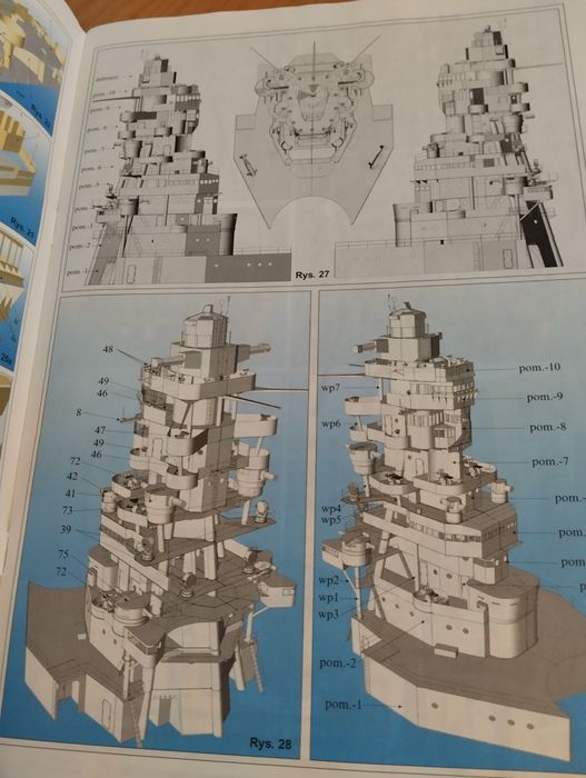 Mały modelarz ,,hiei" japoński pancernik