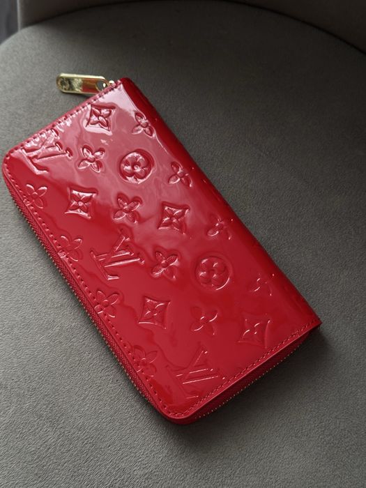 Гаманець портмоне Louis Vuitton червоний і коричневий