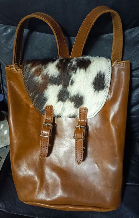 Портфель, рюкзак шкіра,хутро,42×32 см