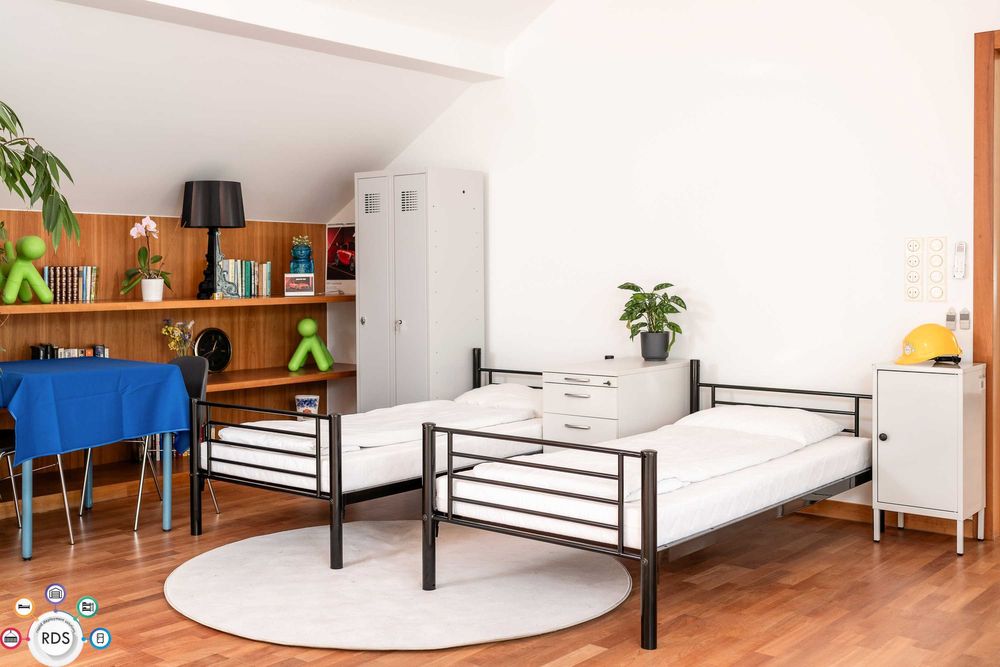 ŁÓŻKO PIĘTROWE metalowe ROZKŁADANE 2w1 90x200 cm + 2 MATERACE komplet