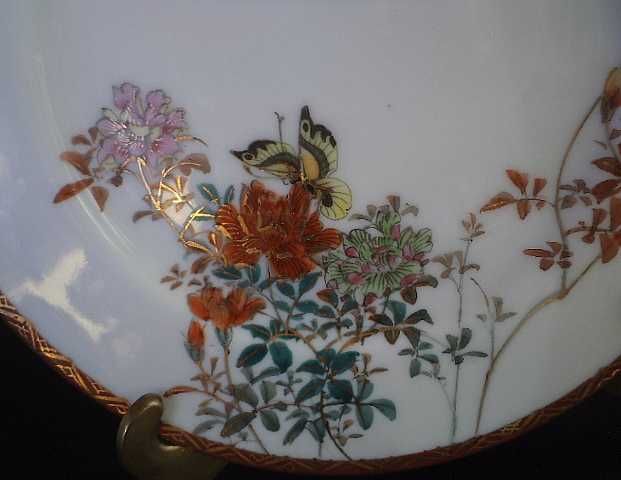 Винтажная Японская декоративная фарфоровая тарелка SATSUMA