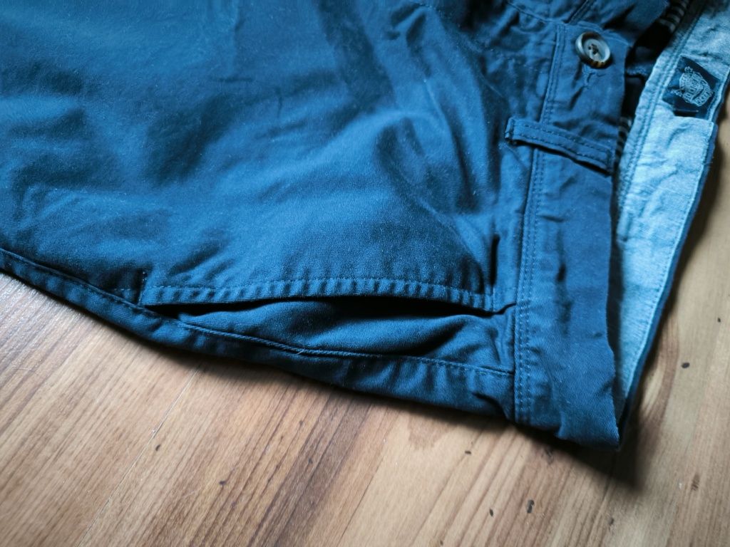 Cambridge Dry Goods company chinos męskie 34 granatowe spodnie proste