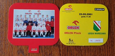 Bilet mecz Orlen Płock vs Legia Warszawa 23.05.2001